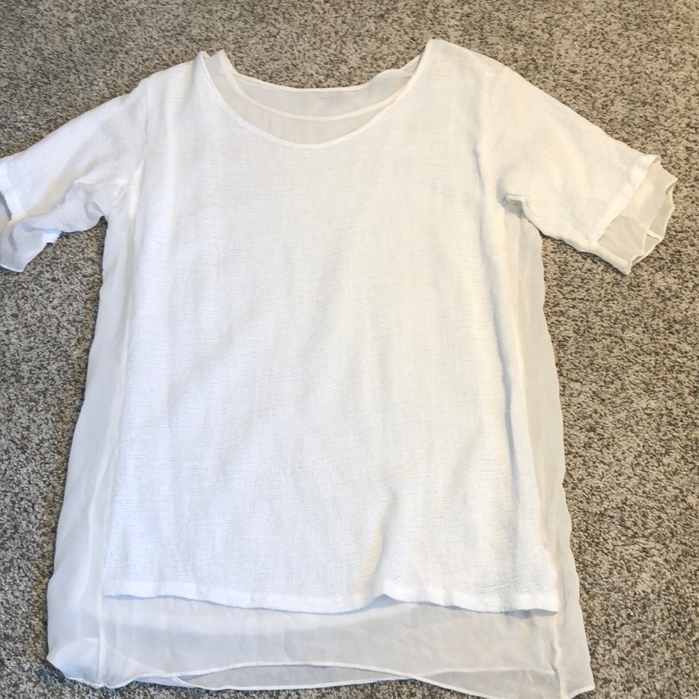Clu Woven Cotton/Silk Lined Top - S